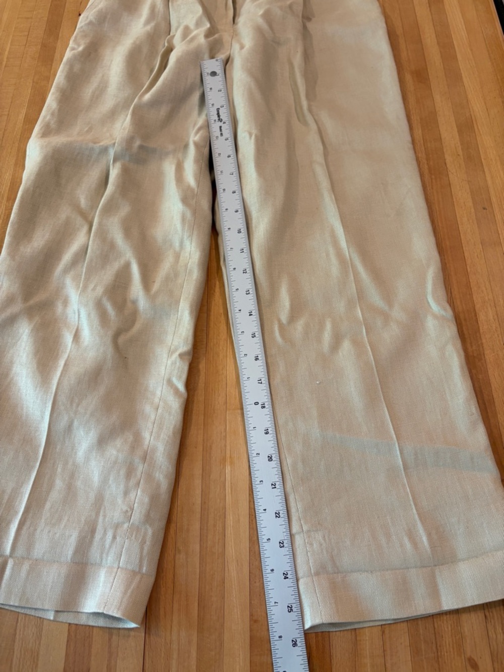 Ralph Lauren 100% Linen High Rise Beige Pants - Picture 7 of 7